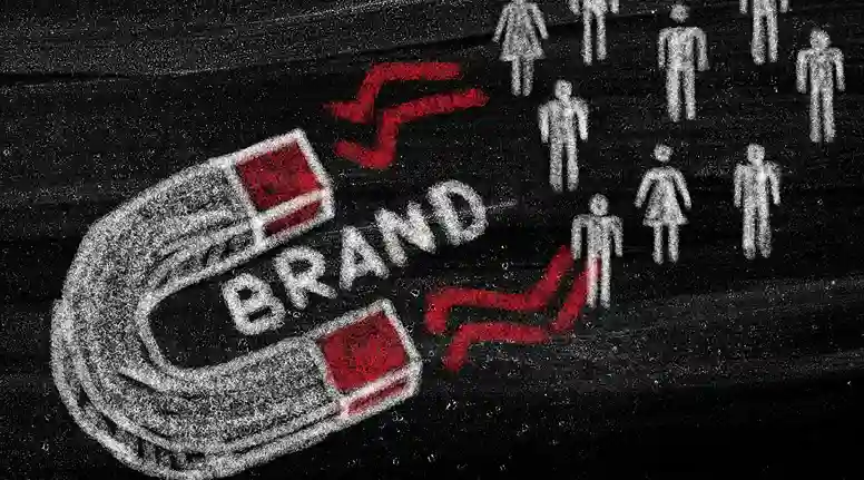 Brand awareness marketing concept