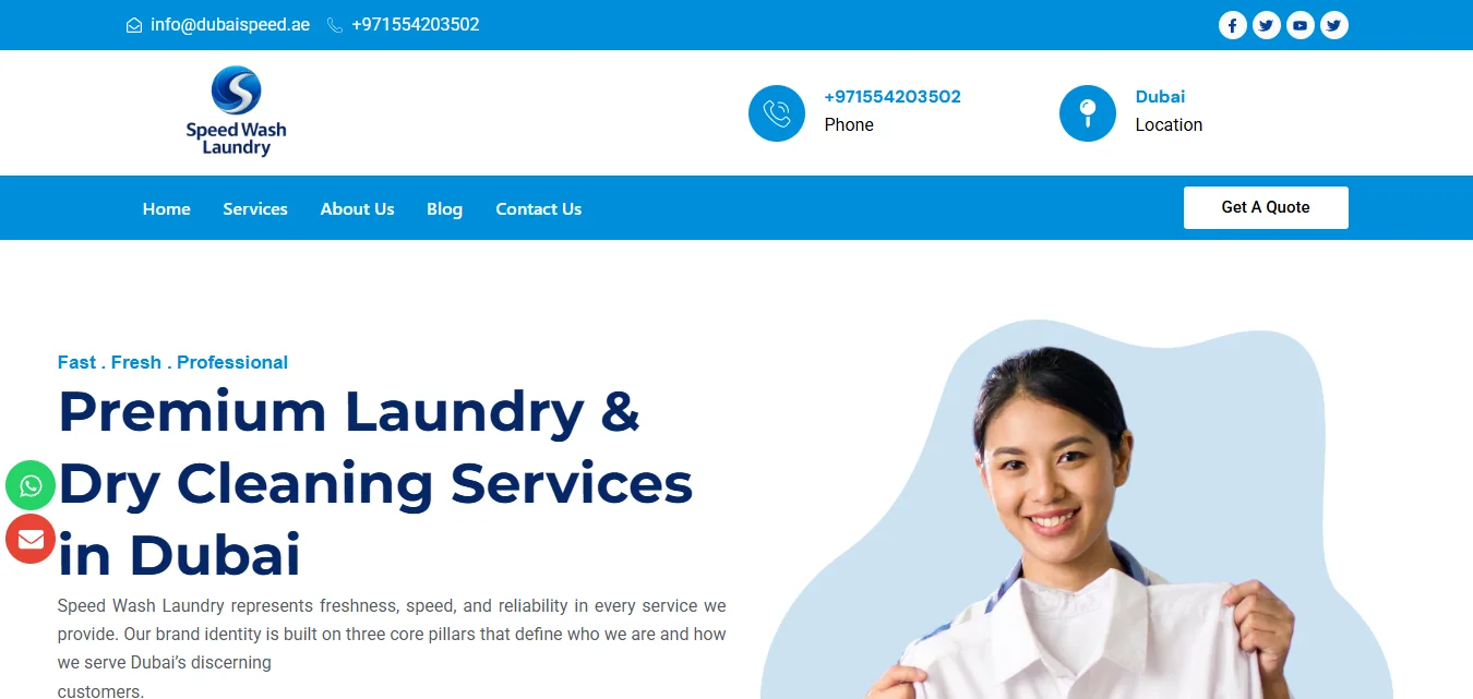 Screenshot of Dubai Speed website